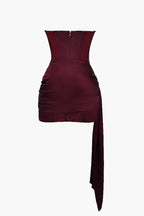 Brooklyn - Mini-robe élégante sans manches en satin pour femme