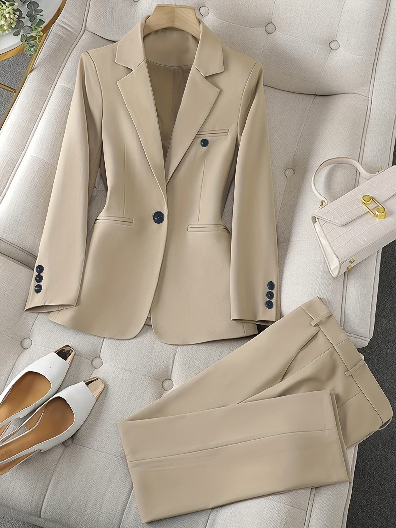 Blazer classique pour femme avec col à revers - Intemporel et élégant - Pour toutes les saisons