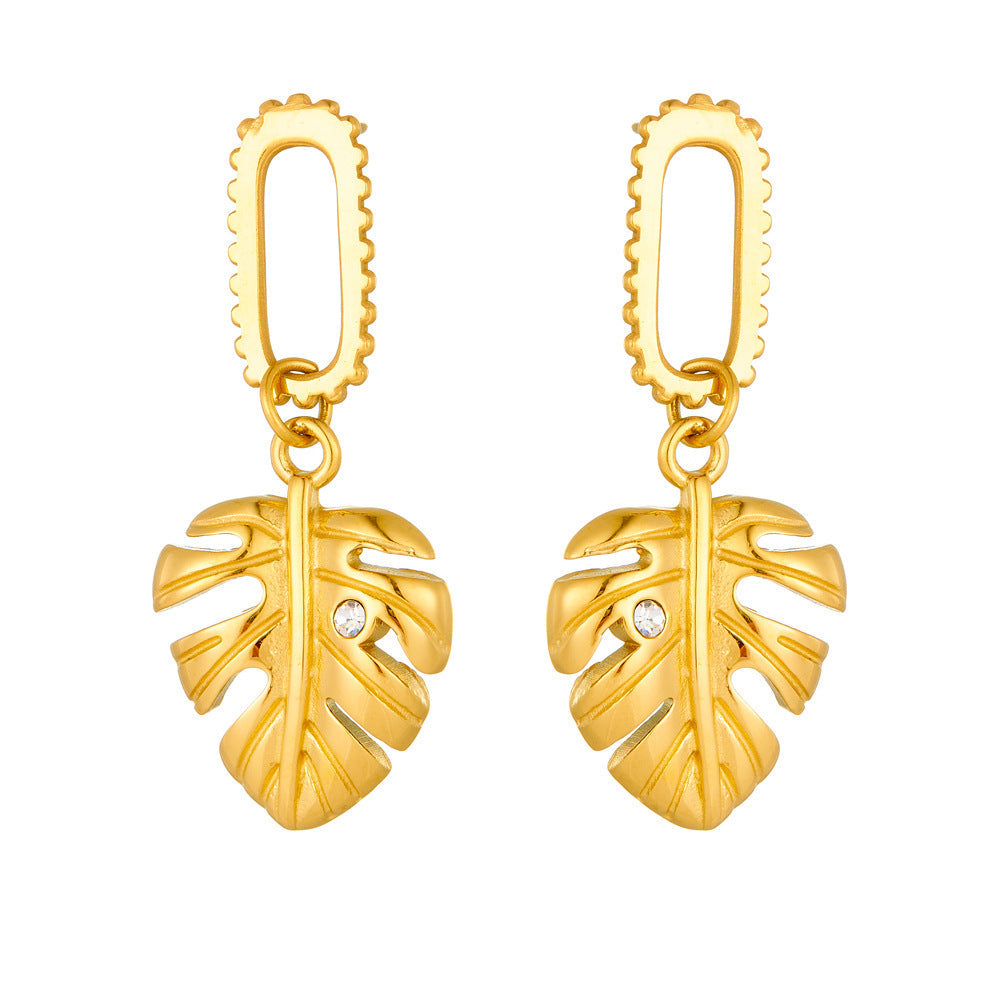 Boucles d'oreilles torsadées en acier inoxydable