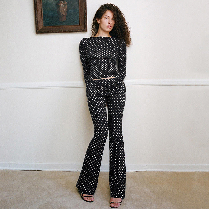 Ensemble deux pièces à pois – Allure intemporelle