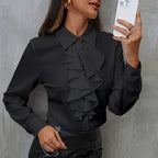 Chemise ample en mousseline à volants - Chic&Shines
