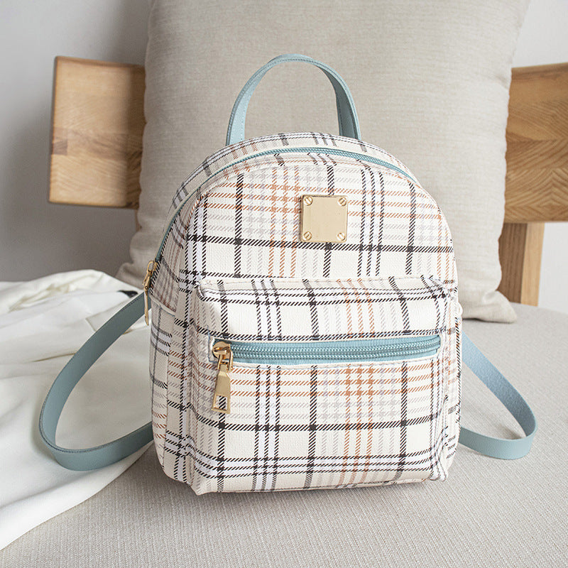 Petit sac à dos à imprimé à carreaux - Chic&Shines