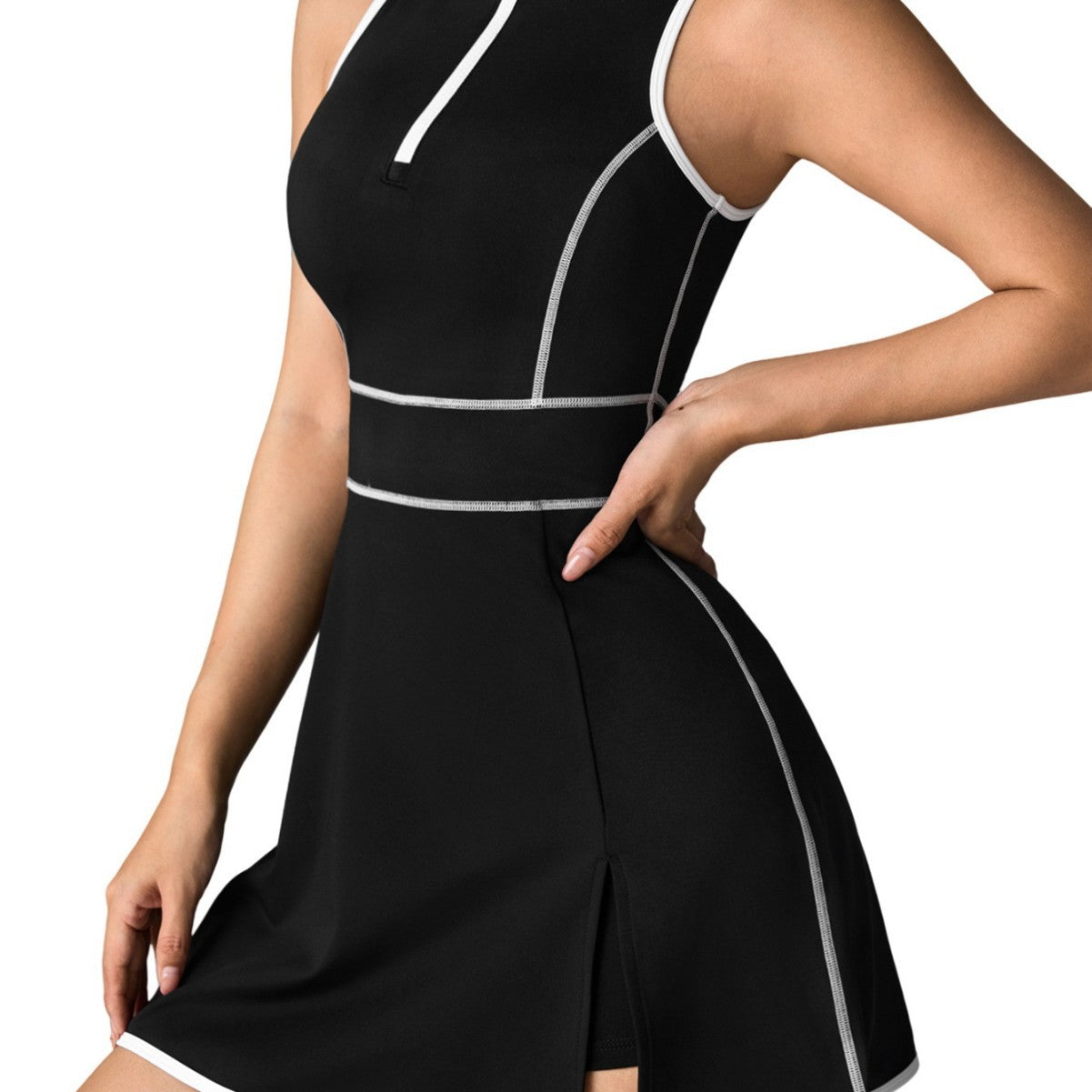 Robe short de sport avec poche smartphone