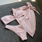 Queen — Green bandeau three-piece set