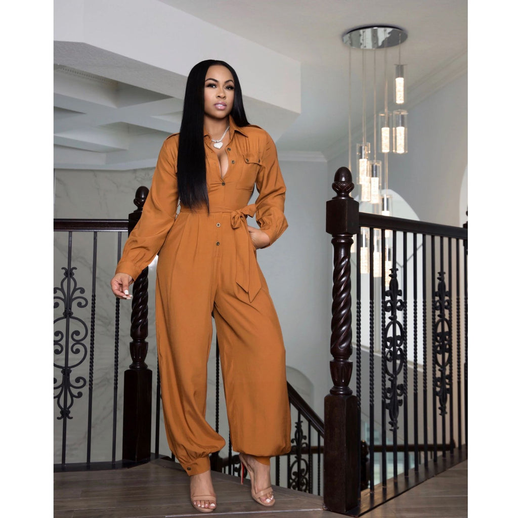 Combinaison pantalon manches longues ample - Chic&Shines