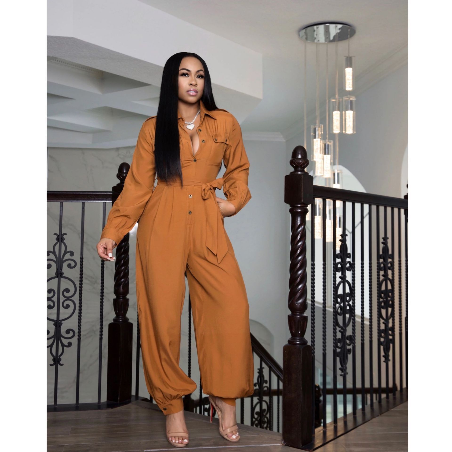 Combinaison pantalon manches longues ample - Chic&Shines