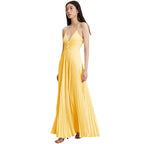 Robe Plissée à Bretelles Lacées