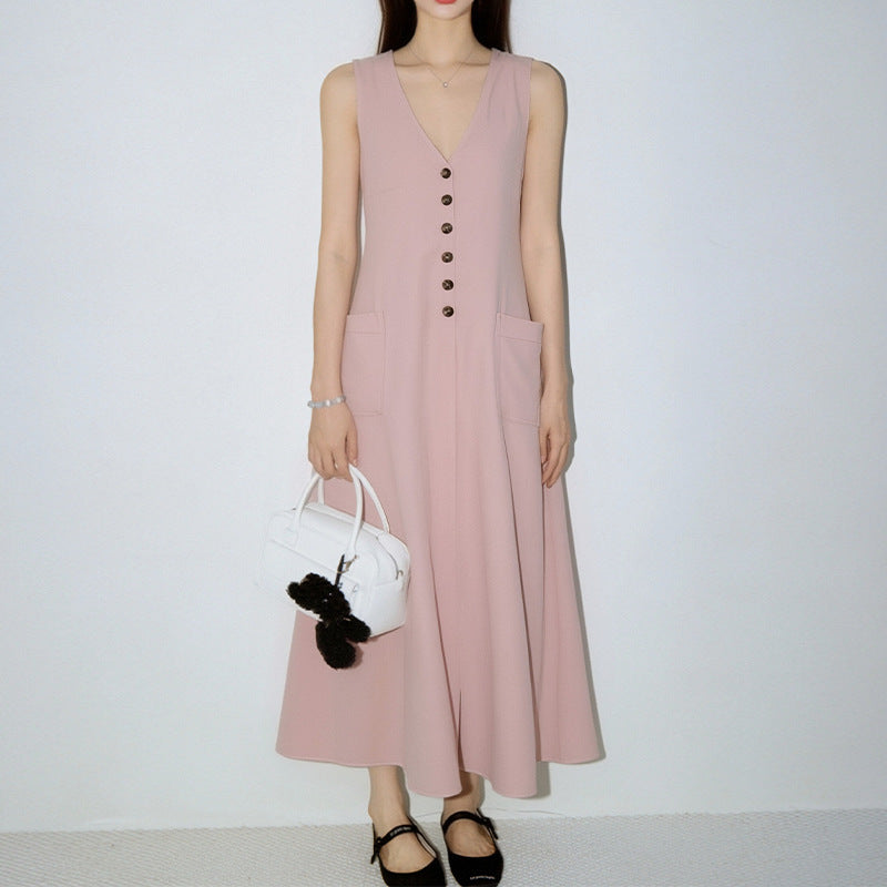 Robe cache-cœur épurée — Blanc, rose, noir ou beige