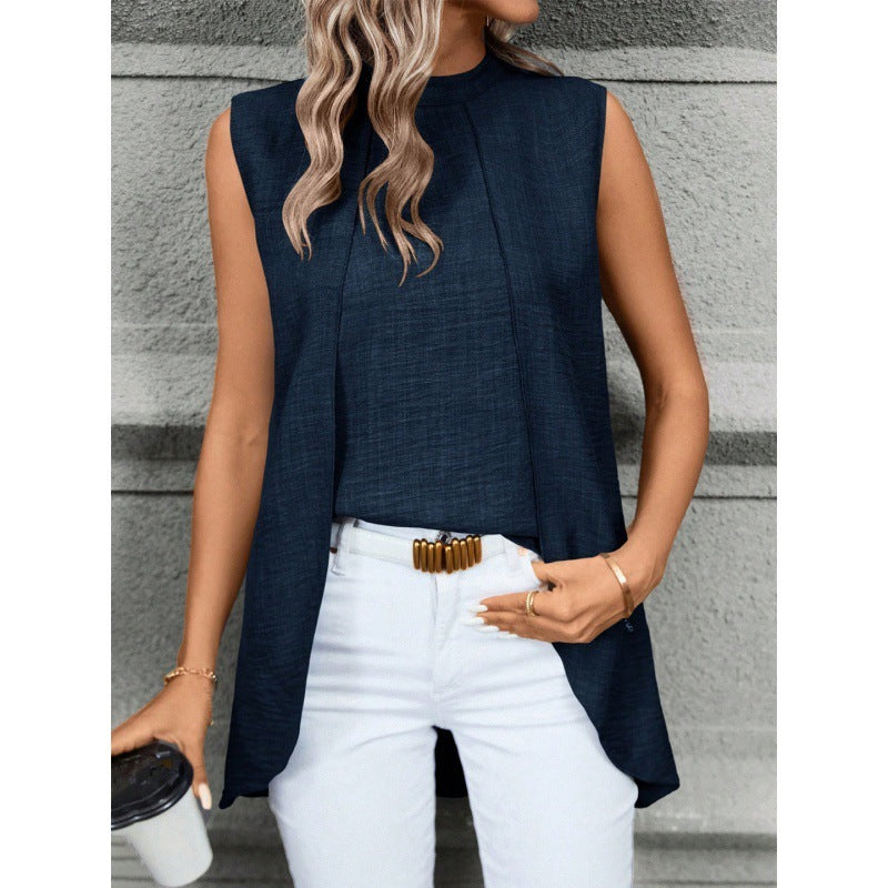 Haut sans manches drape irrégulière - Chic&Shines