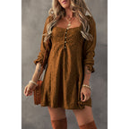 Robe ample à manches volantées