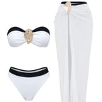 Naomi — Three-piece skirt set in white