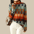 Soft Cashmere Turtleneck | Stylish Patchwork