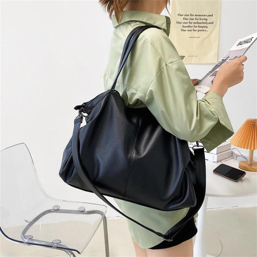 INES - Sac à main en cuir souple pour l'école