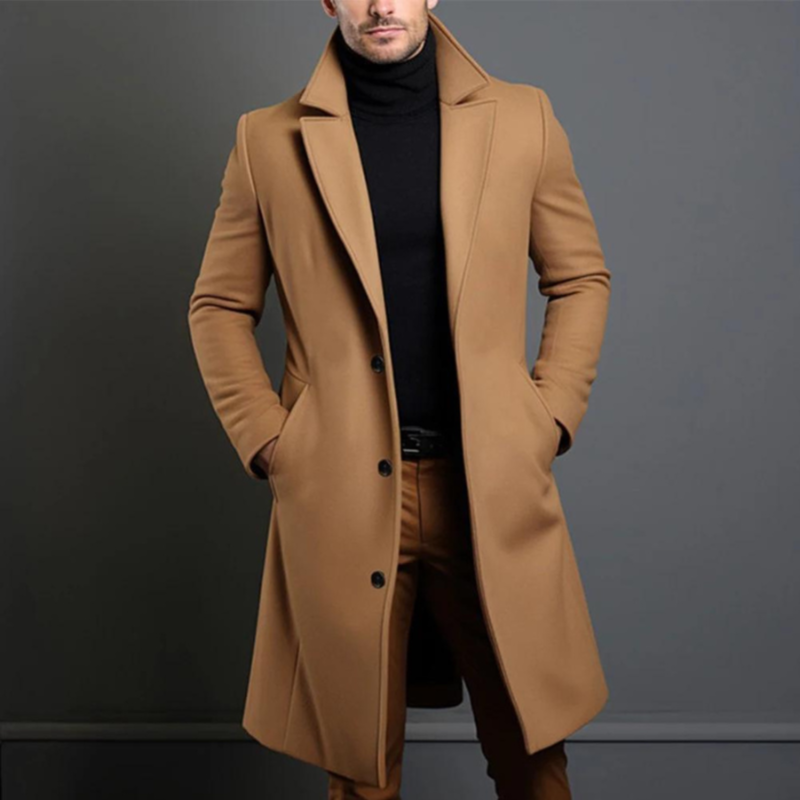 Trench-coat Longue Pour Homme