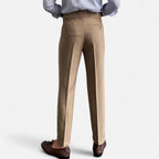 Pantalon drapé taille haute pour homme