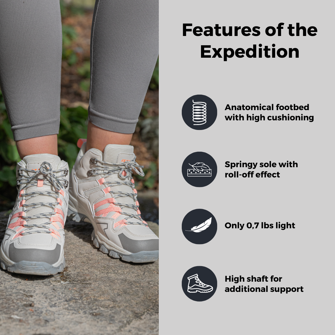 Chaussures de randonnée femme en cuir imperméable