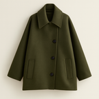 Manteau en laine pour femme avec boutons