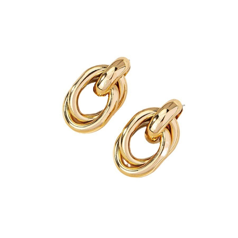 Boucles d'oreilles géométriques en métal