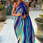 Sleeveless bohemian maxi dress