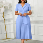 Robe midi taille haute ceinturée - Élégance intemporelle