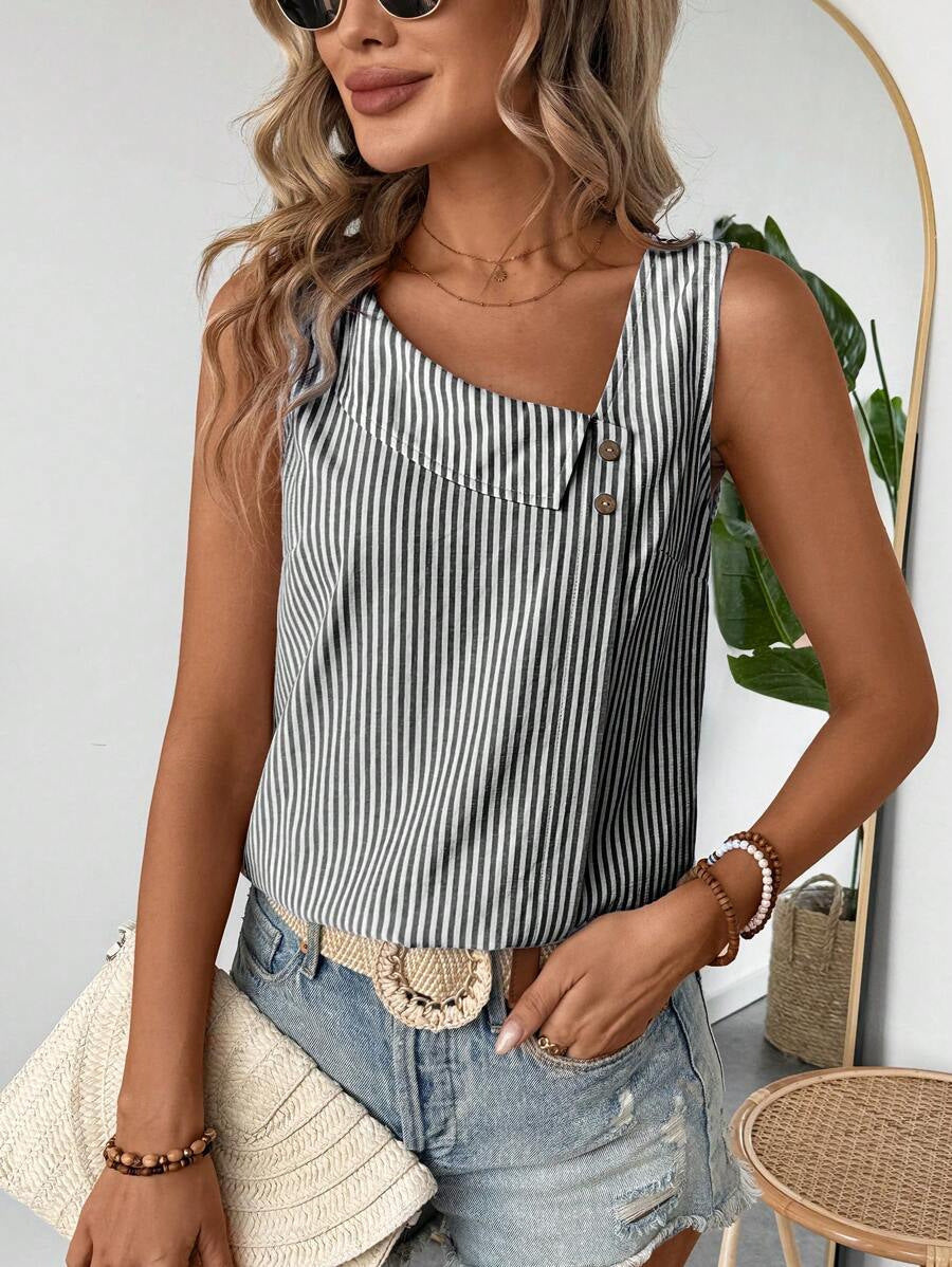 Haut sans manches col diagonal - Chic&Shines