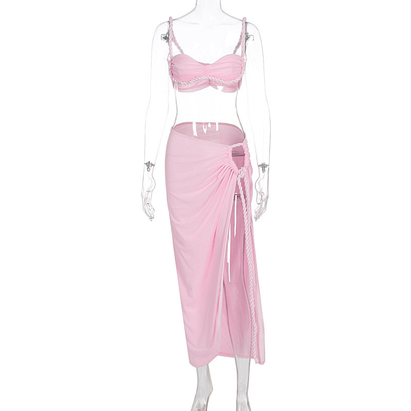 Dalida — Blue Beach Wrap Set