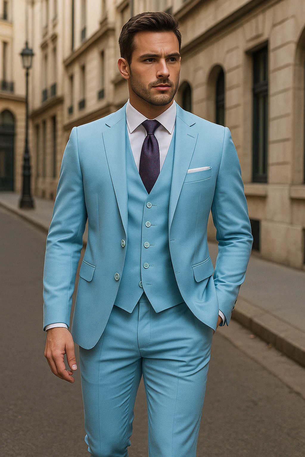 FrenchEric | Ensemble de costume formel pour homme 3 pièces | Élégant, polyvalent & confortable | Collection Automne