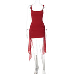 Robe portefeuille fleurie à nouettes