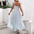 Robe patineuse courte à fleurs et volants