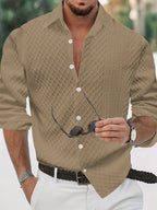 Chemise stretch en tricot pour hommes - Confort moderne avec une touche classique