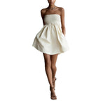 Mini-robe bandeau unie — Élégance minimaliste