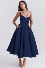 Robe longue voile ajouré – Élégance fluide et légère