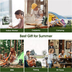 Ventilateur de brumisation portable, 8 pouces, 10000Mah, batterie rechargeable