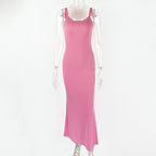 Maxi halter wrap dress