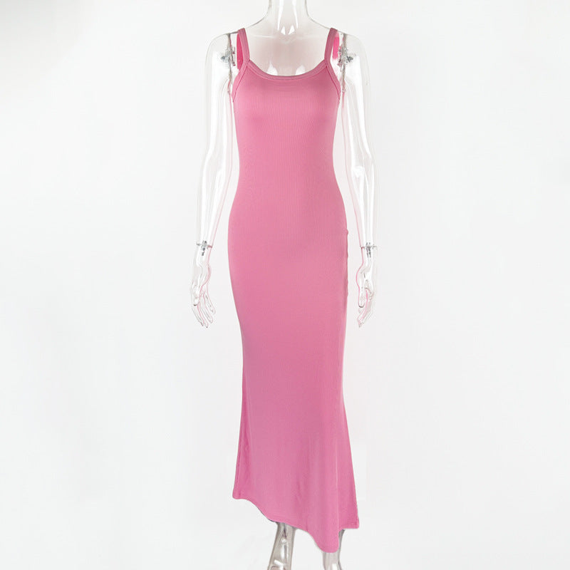 Maxi halter wrap dress
