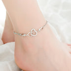 Bracelet de cheville bohème cœur ou diamant