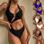 Maillot de bain 1 pièce licou découpe
