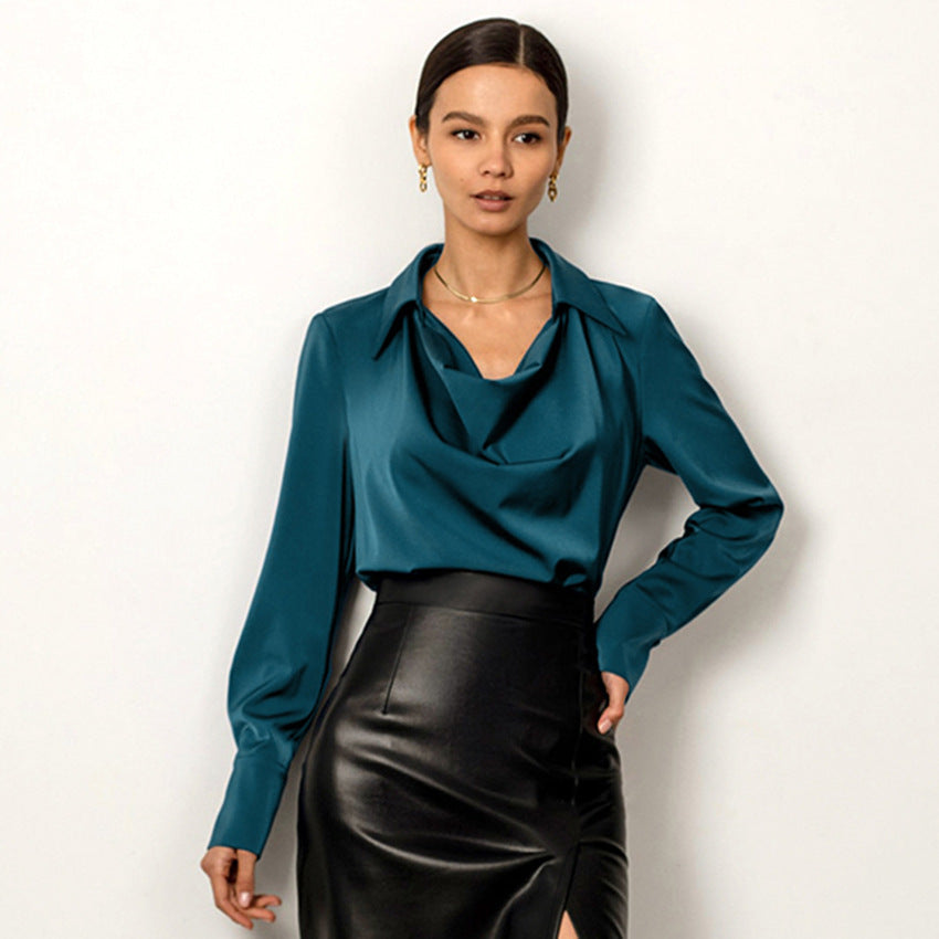 Chemise à manches longues et col irrégulier - Chic&Shines