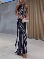 Robe d'été géométrique à bretelles