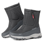Bottes d'hiver pour femmes avec fermeture éclair latérale - Bottes de neige imperméables, antidérapantes et durables avec doublure chaude