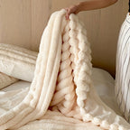 Couverture confort en peluche à double épaisseur