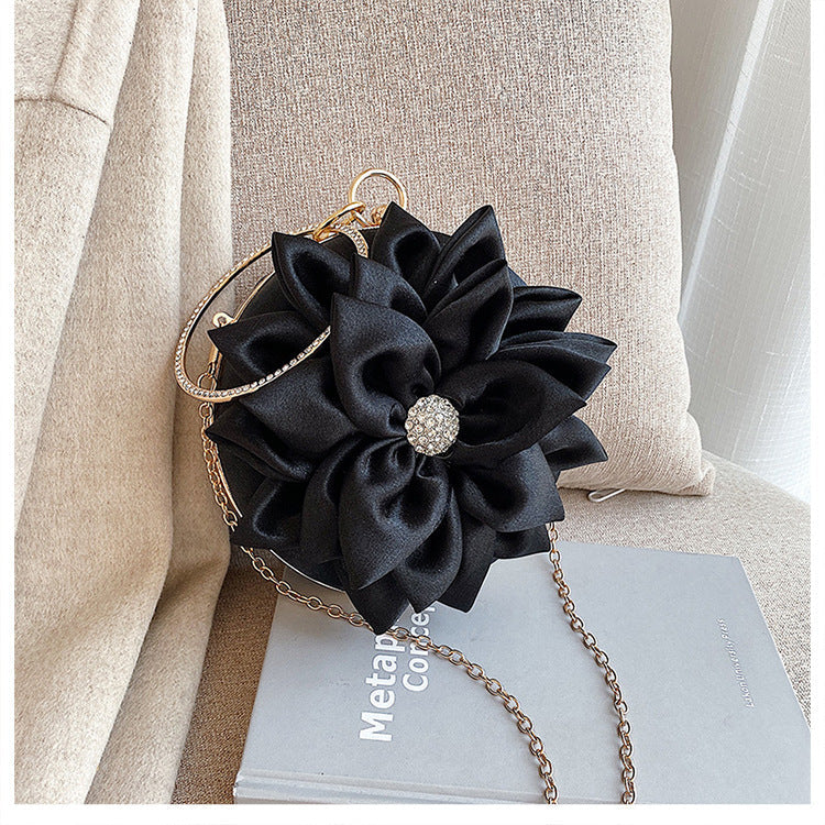 Sac à main bandoulière en diamant motif fleur - Chic&Shines