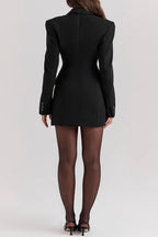 Philipa - Robe d'automne à manches longues pour femmes avec encolure en V et poches élégantes