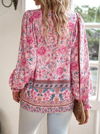 Blouse Bohème Femme en Coton Imprimé Floral