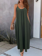 Robe longue ample à bretelles décontractée - Chic&Shines