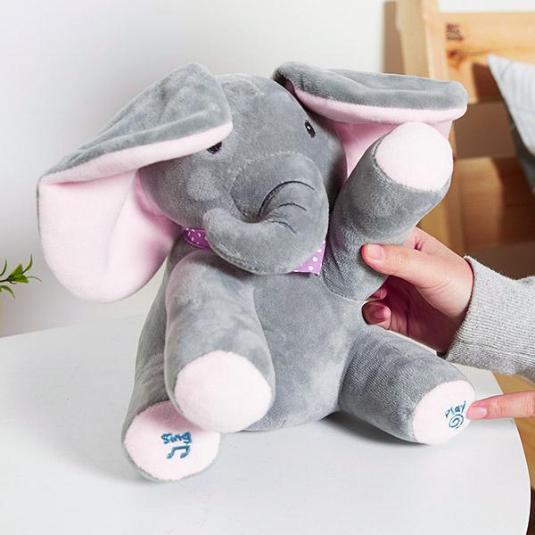 Jouets en peluche Elephant qui chantent et jouent