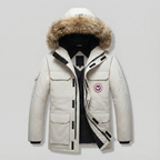 Men's Warm Thick Parka Comfortable Winter Jacket with Fur Hood