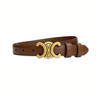 Ceinture en Cuir Noir avec Boucle Dorée | Élégance et Polyvalence pour Toutes les Occasions