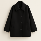 Manteau en laine pour femme avec boutons