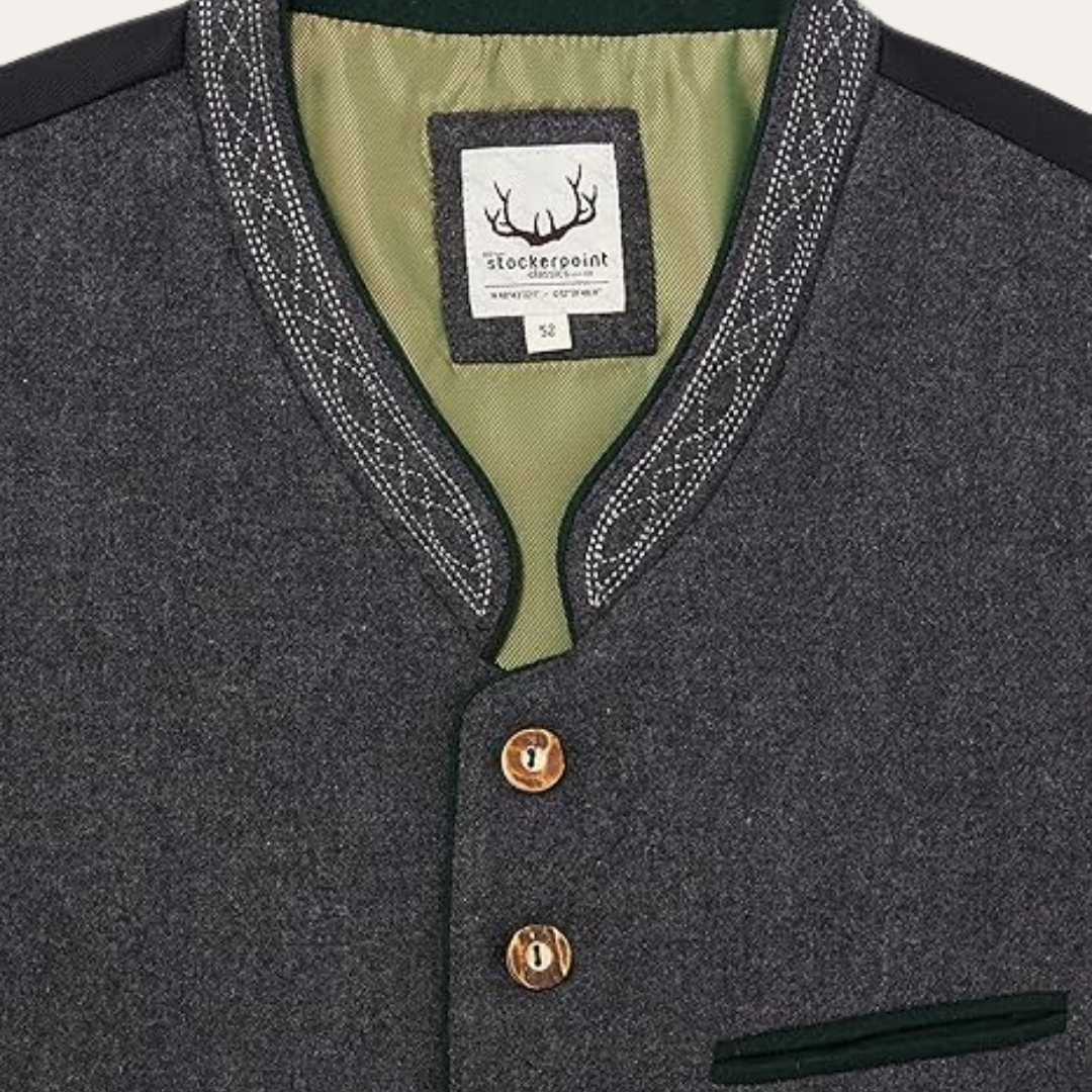 Gilet traditionnel pour hommes, mélange de laine, design traditionnel